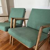Pair of armchairs Swarzedzka Factory, 60s