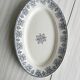Oval ironstone dish with blue print