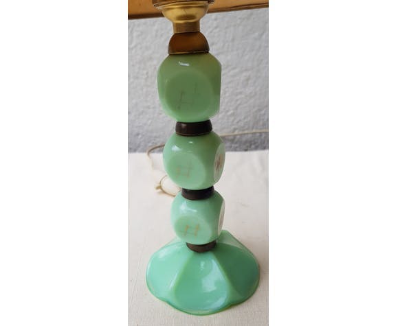 Green opaline bedside lamp