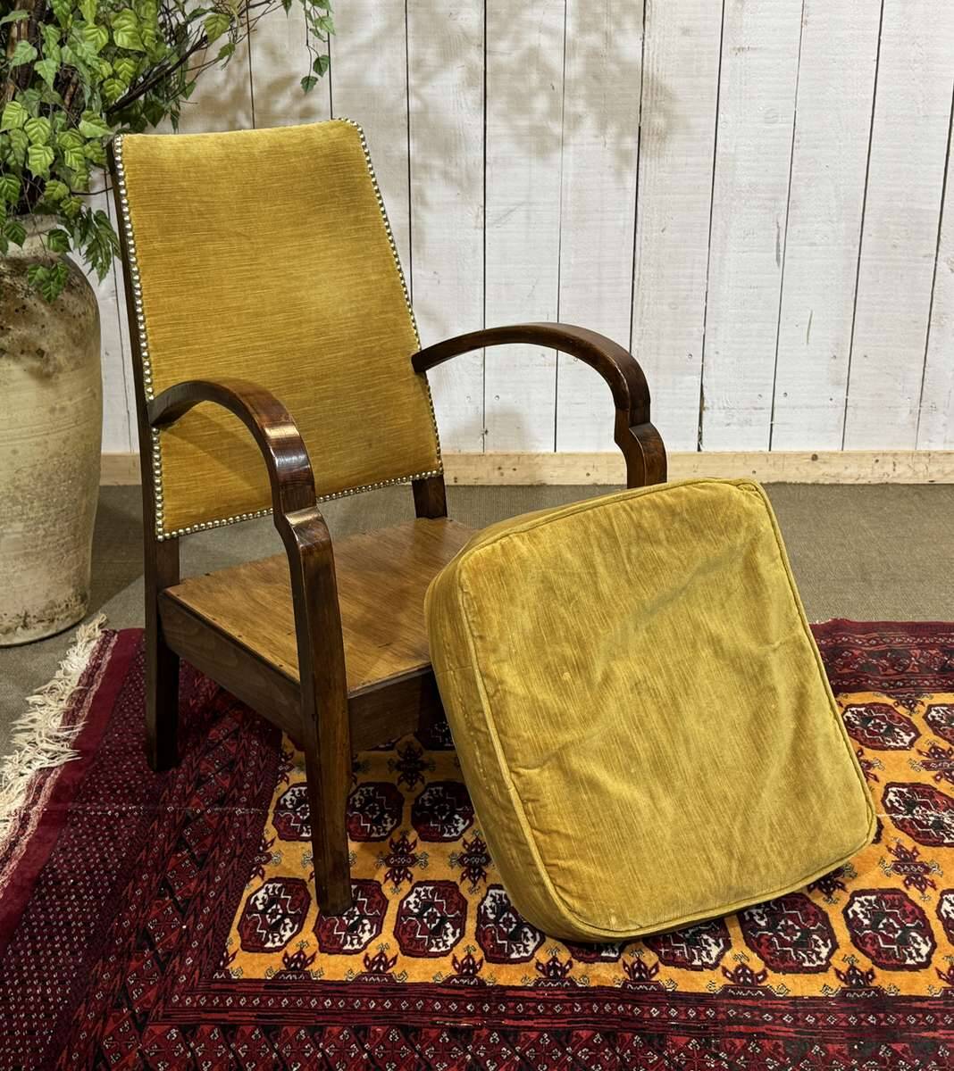 1950s English bridge chair in beech.
