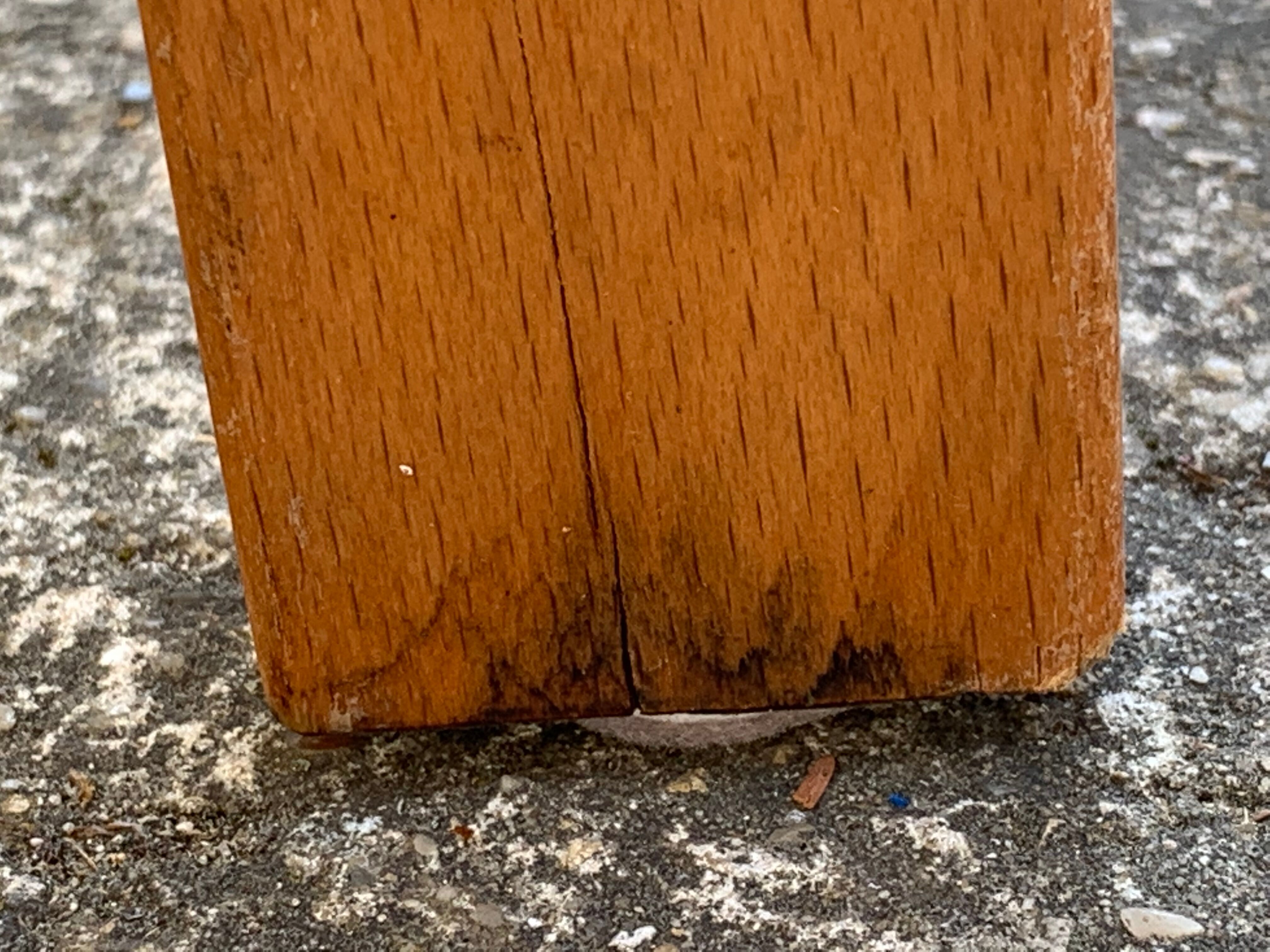 Suite of 4 chairs self beech brass and wool 1960