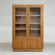 Armoire d'école vitrée en chêne 1960