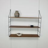 Etagère string, teck et métal, années 60