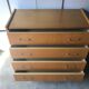 Ancient Scandinavian chest of drawers 4 Drawers Wood Feet Compass 70S Vintage