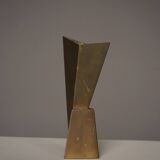 Cubist metal Vase attributed to WMF. 1930s