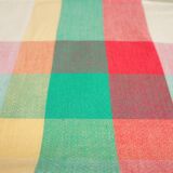 Vintage cotton checkered tablecloth