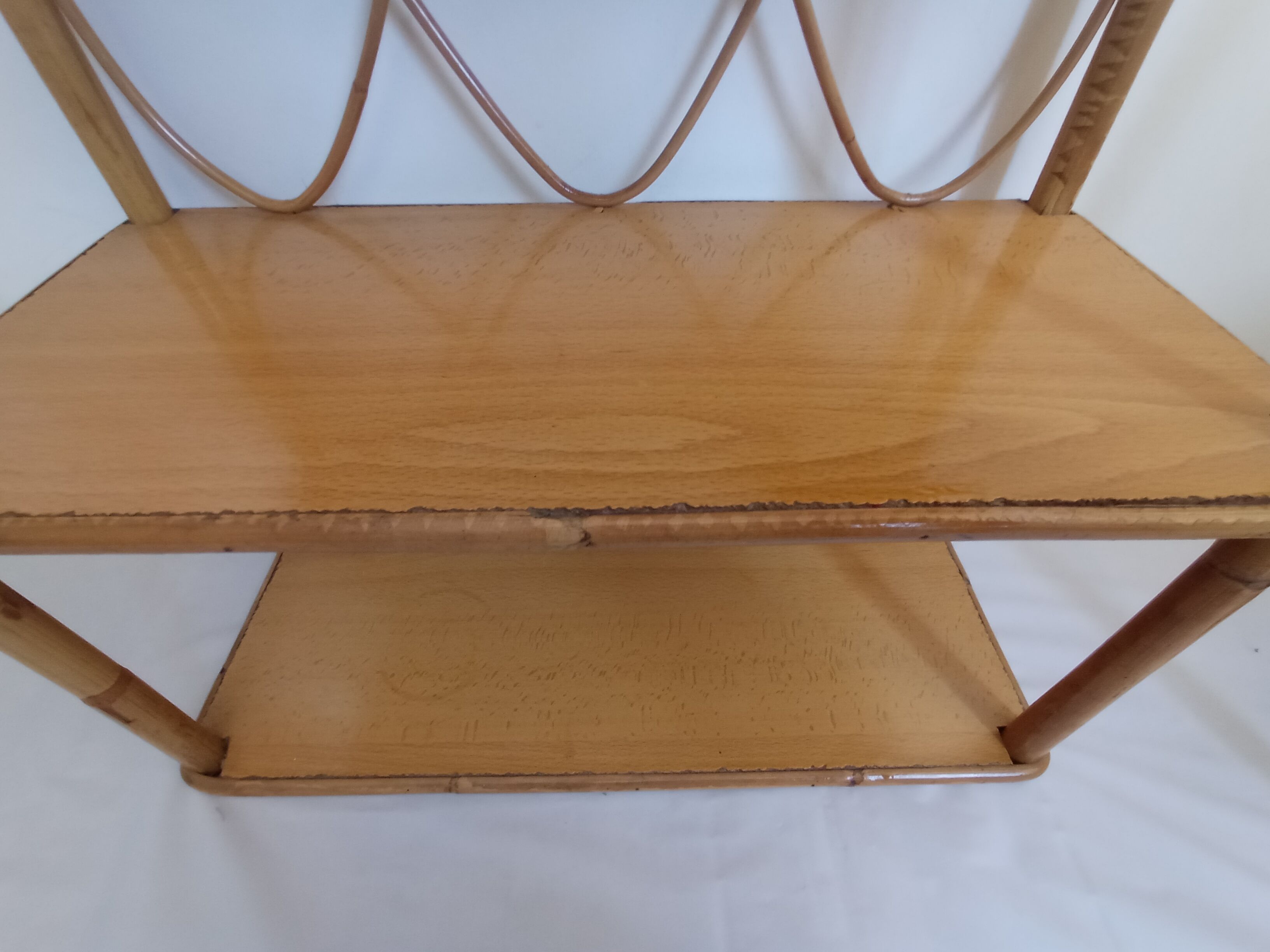 Set of bamboo shelves