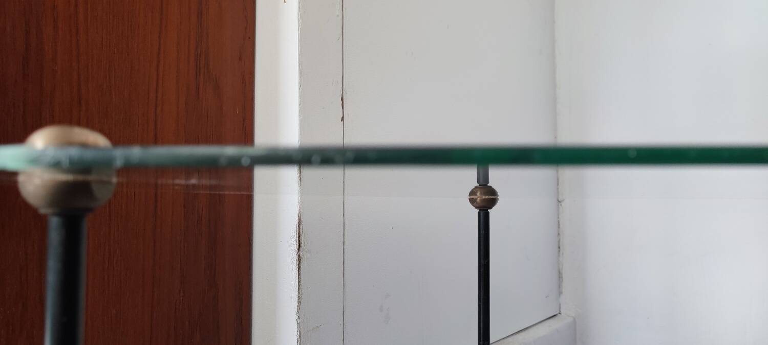 1950s glass display shelves