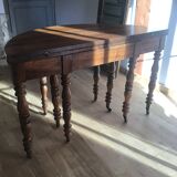 Half-moon walnut table
