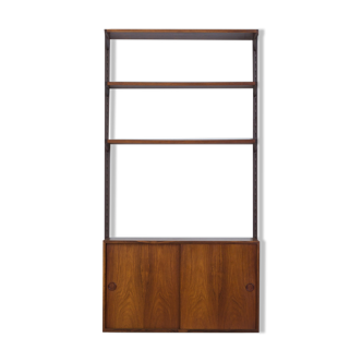 Kristiansen rosewood single wall unit with cabinet and 3 shelves