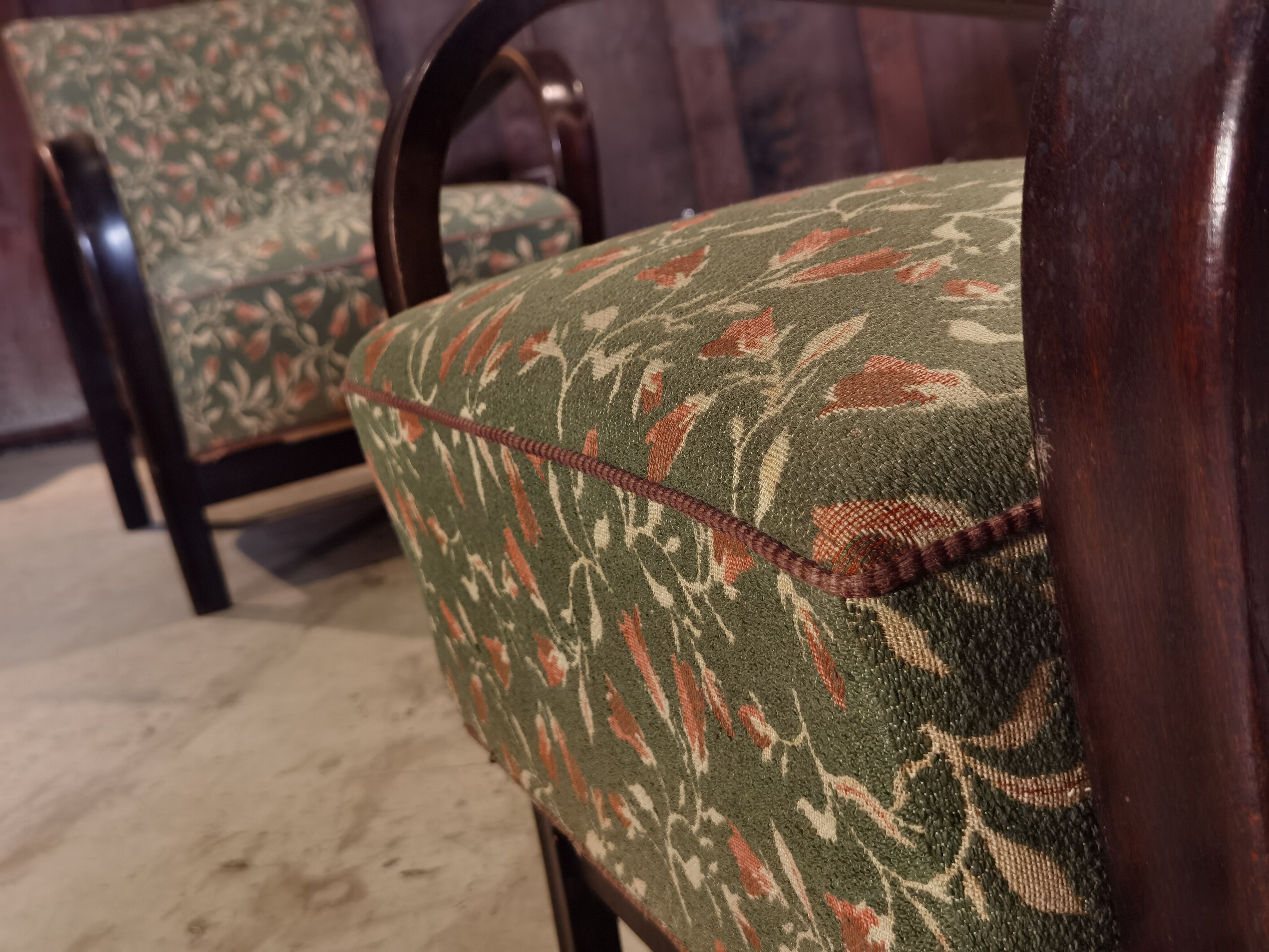 Pair of armchairs Art Deco Karel Koelka and Antonon Krop-ek