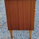 Vintage golden mahogany chest of drawers 3 drawers conical feet from the 60s