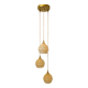Vintage design chandelier in yellow Clichy glass