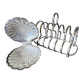 Beurrier coquillage et porte-toasts vintage