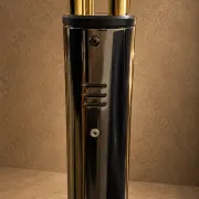 Three-arc floor lamp brass marble Italy circa 1980