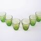 Set of green glasses, Italian design, 1980s, production: Italy