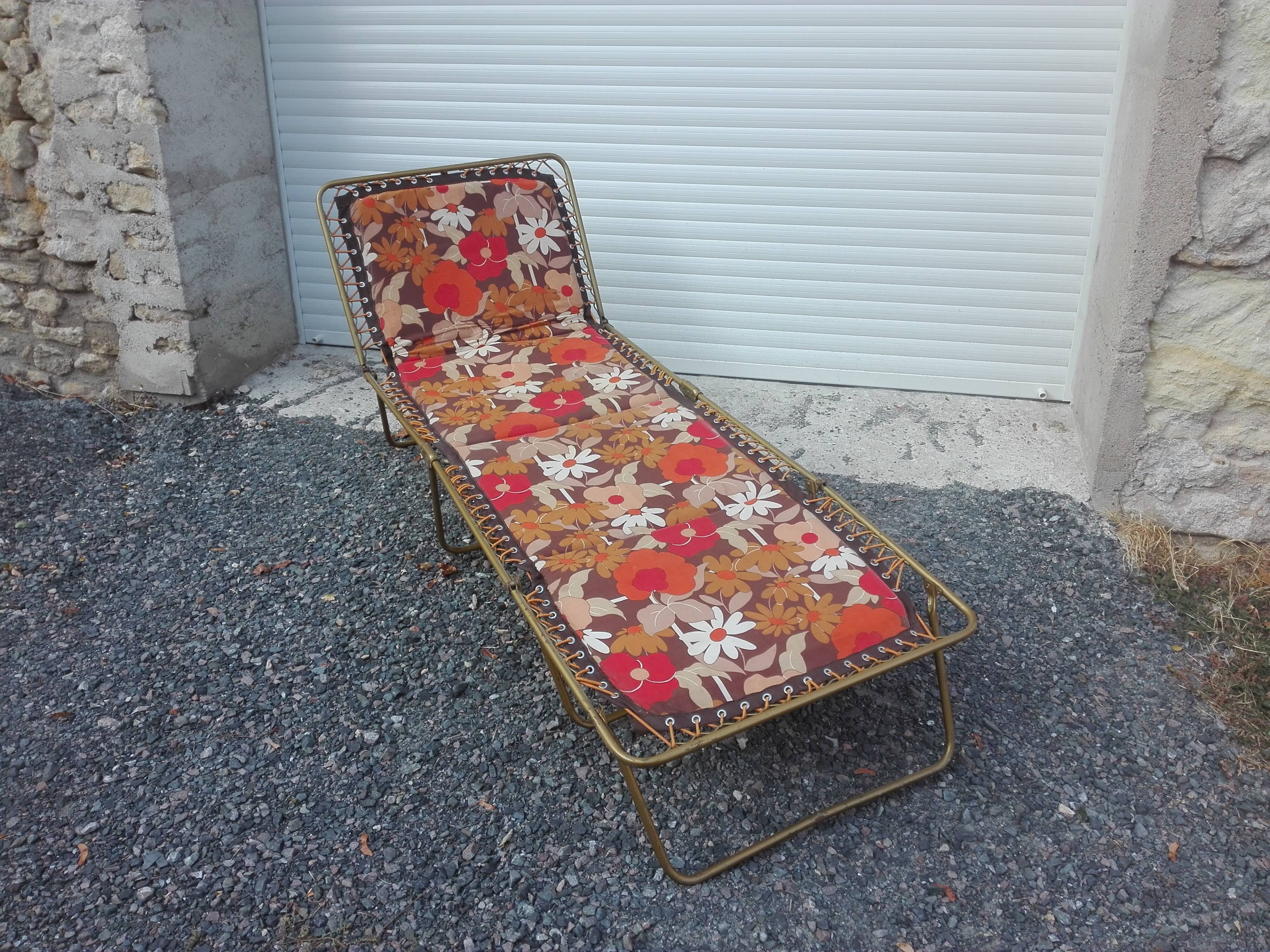 Chair long transat lafuma vintage 70s