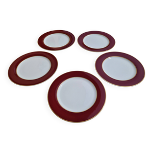 Lot de 5 grandes assiettes - 1er