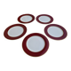 Set of 5 large fine porcelain plates, first choice.