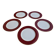 Set of 5 large fine porcelain plates, first choice.