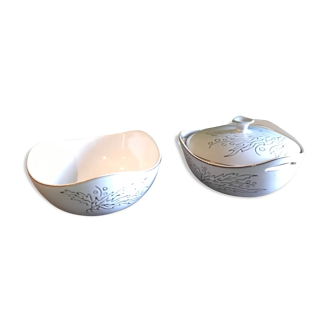 Flat set and soup bowl "Le Pornic"