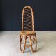 Mid-Century Bamboo High Back Chair from Rohé Noordwolde, Netherlands, 1960s