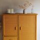 Vintage rattan wardrobe