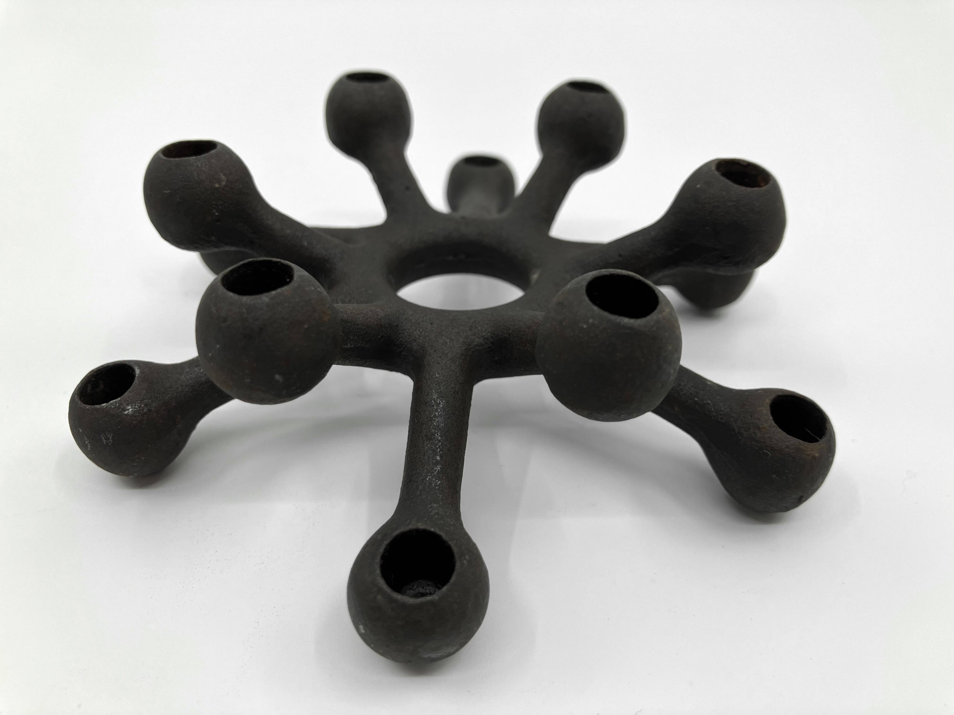 "The Spider" Cast Iron Candlesticks • Dansk Designs • 1962