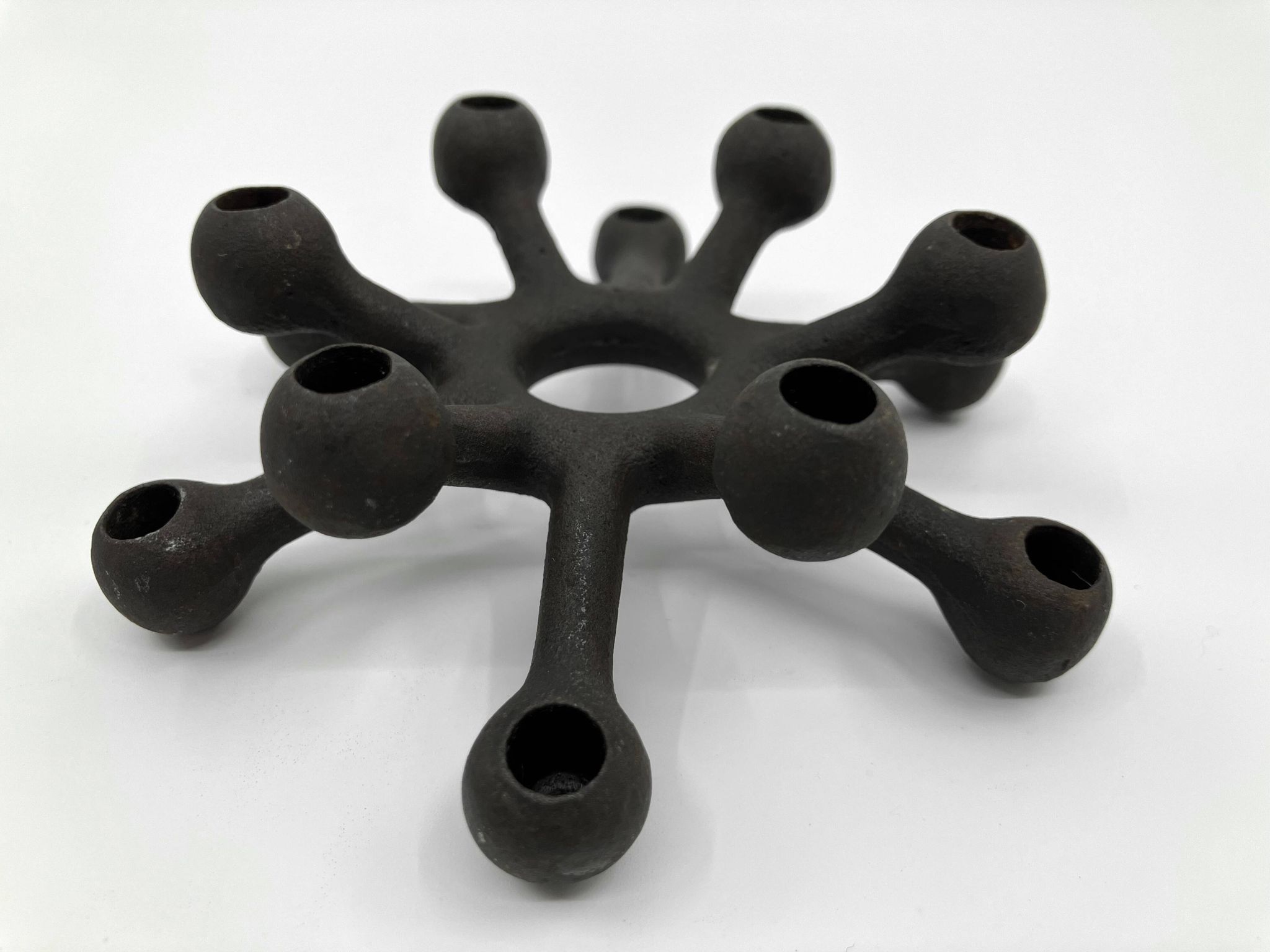 "The Spider" Cast Iron Candlesticks • Dansk Designs • 1962