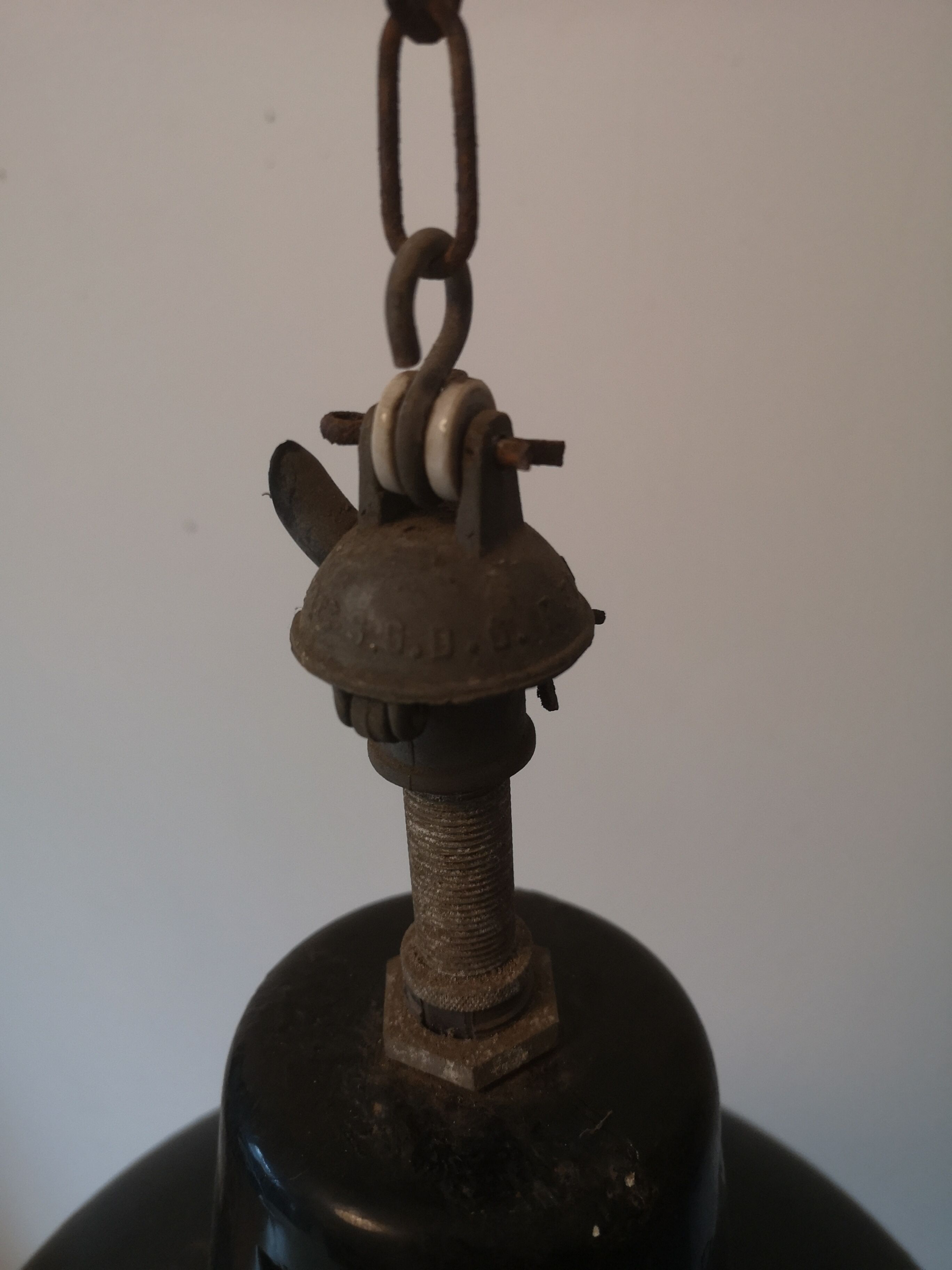 Vintage industrial hanging lamp "Reflector"