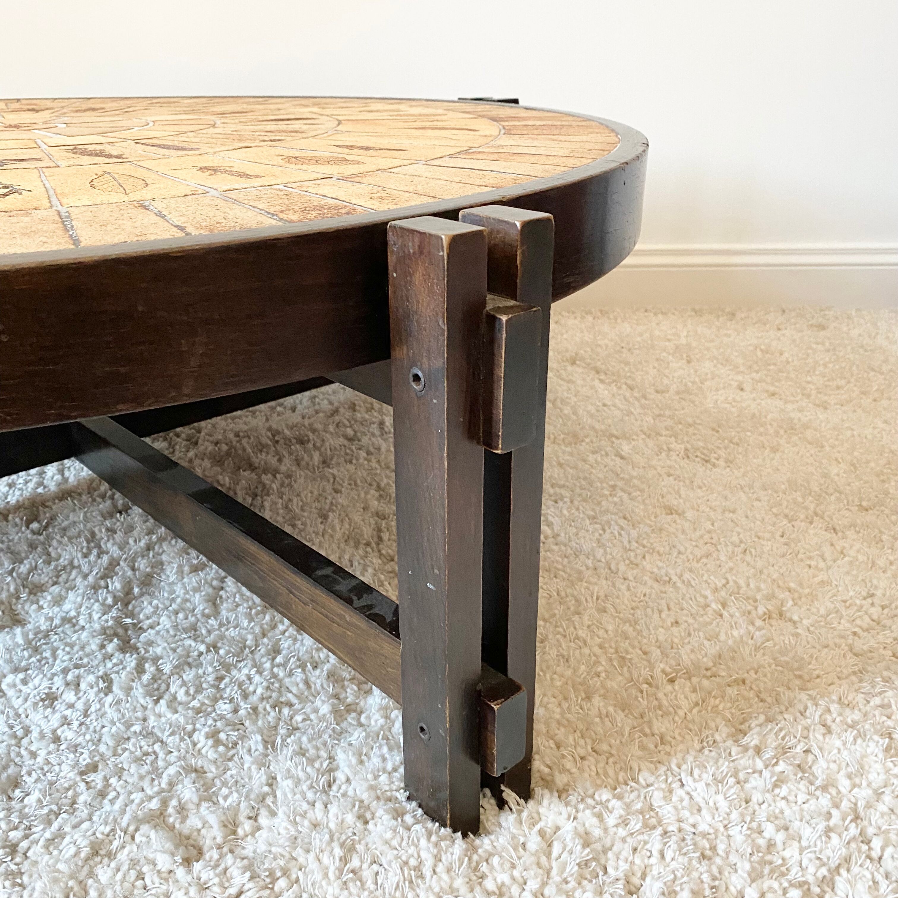 Vintage coffee table Roger capron