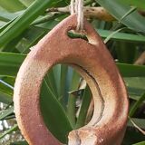 Small mirror in 70s sandstone 12x14cm