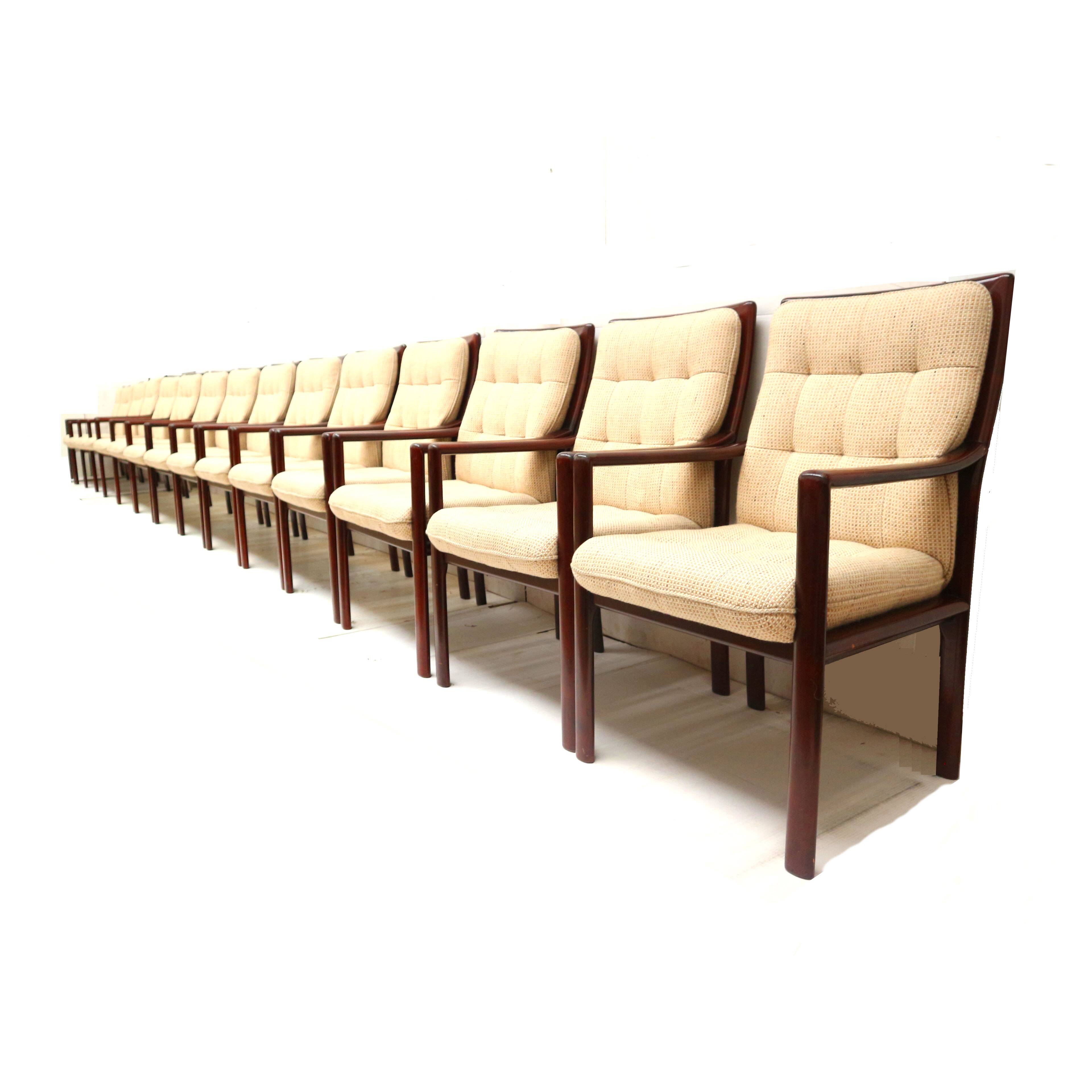Unique set of 15 vintage armchairs from Lübke made in the 1970s