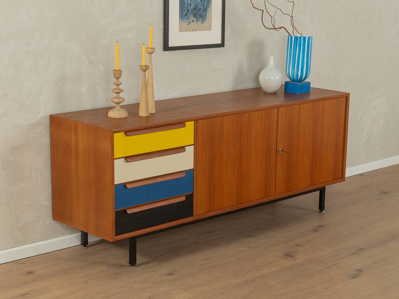 Sideboard with Colorful Drawers, Wk Möbel