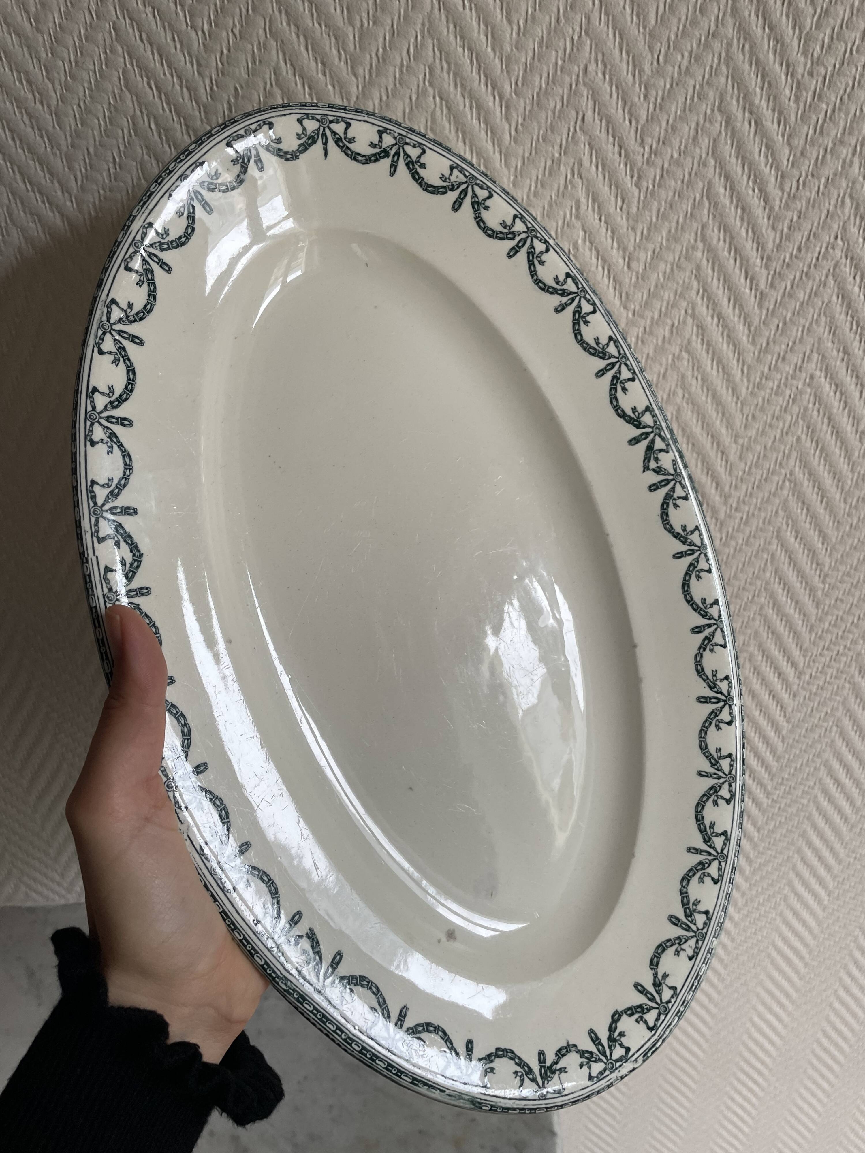 Oval ironstone dish from Salins