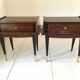 Deux chevets acajou et métal doré 1960