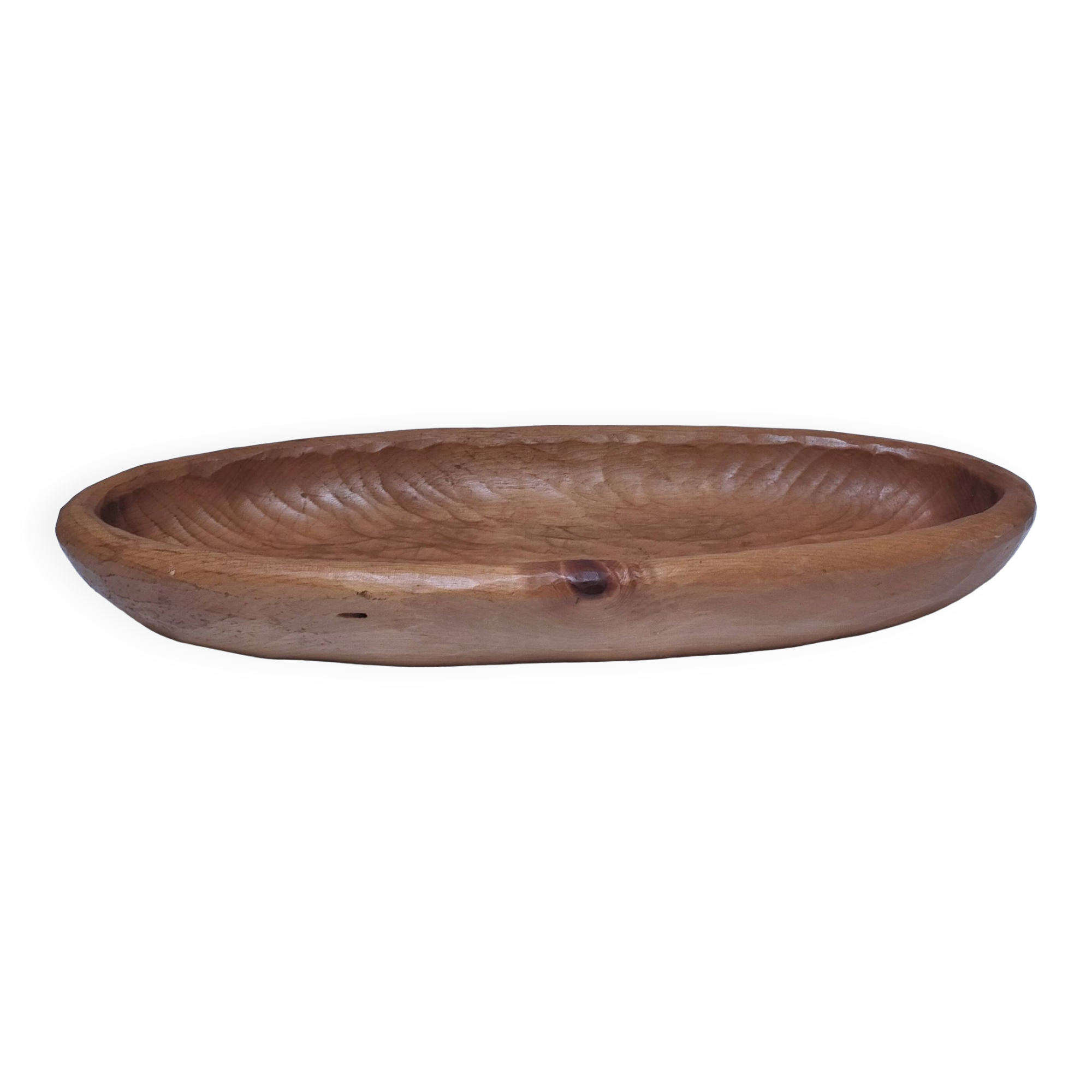 Long carved monoxyl wood cut stamped L. 54 cm