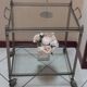 Silver-plated brass serving trolley