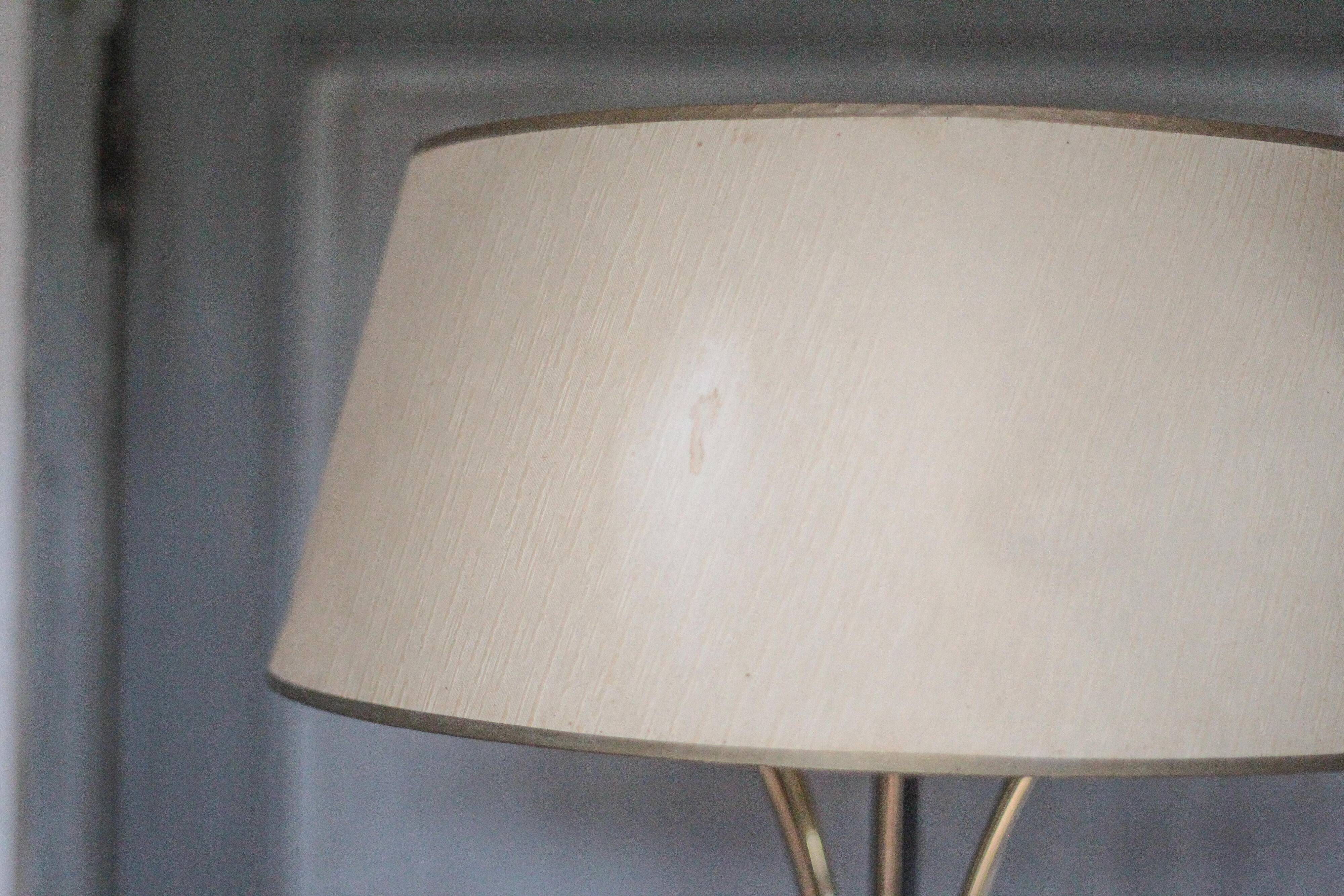 1950s floor lamp published by Maison Arlus, vintage standing lamp.
