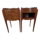 Pair of marquetry bedside tables