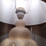 Alabaster lamp. 70'. Luminous openwork base.