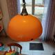 Suspension vintage opaline orange " viro "