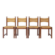 Lot de 4 chaises vintage ASKO Odessa, chaises de salle à manger finlandaises du milieu du siècle des années 1970