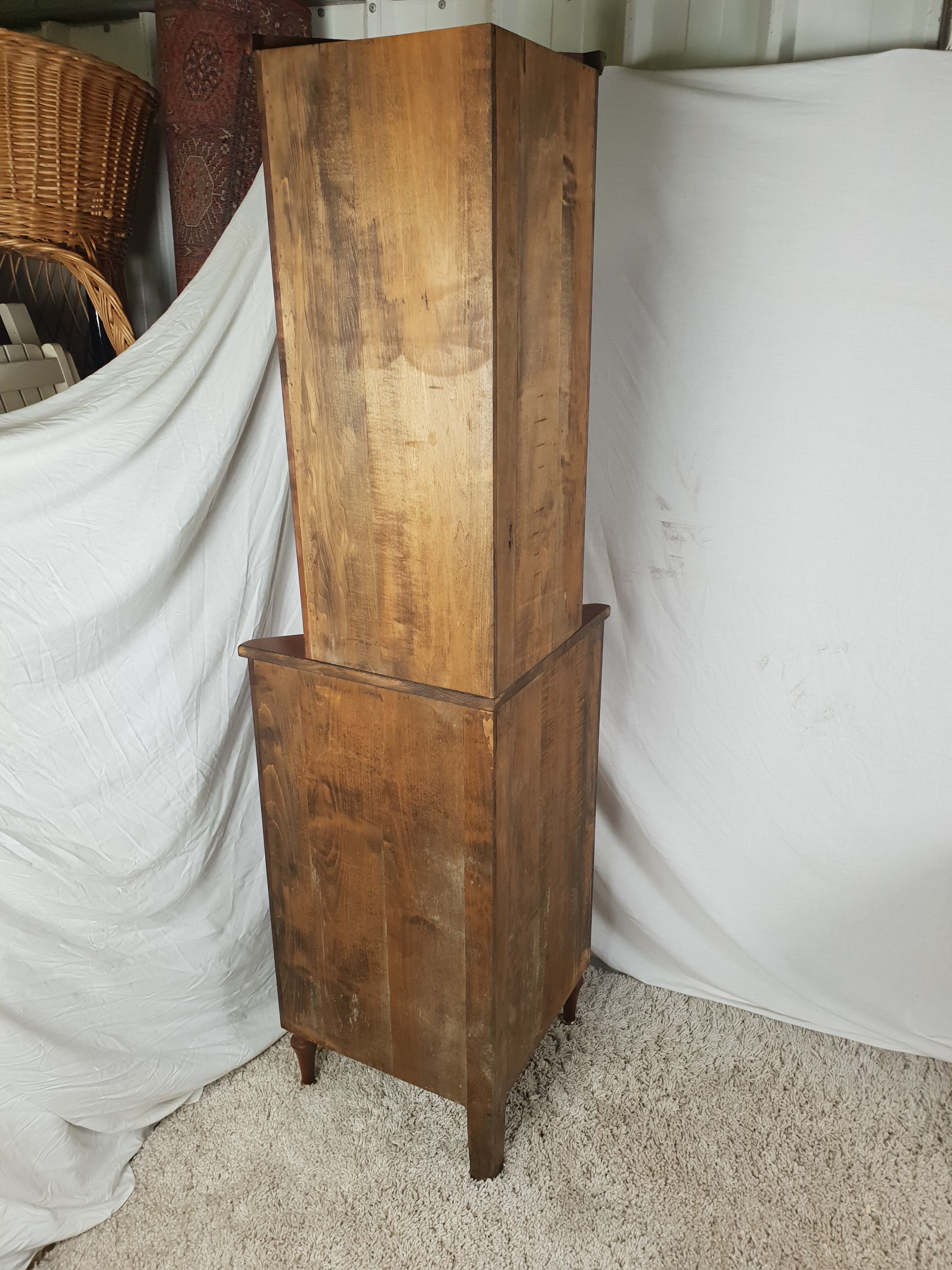 Furniture corner 2 vitreous Louis-Philippe style