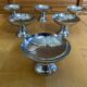 Set of 6 ice cream bowls guy degrenne stainless steel vintage design #e408