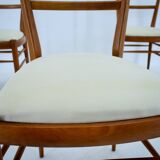 1970s set of 4 dining chairs by Drevotvar, Czechoslovakia