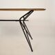 Table à manger italienne en métal laqué noir et formica, 1952