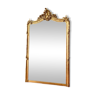 Antique Louis XV style pediment mirror