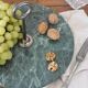 Plateau à fromage en marbre vert vintage