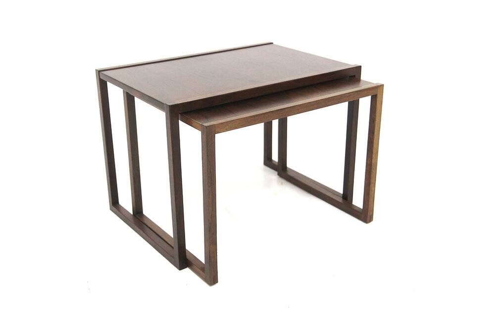 Scandinavian rosewood nesting tables, Sweden, 1960s